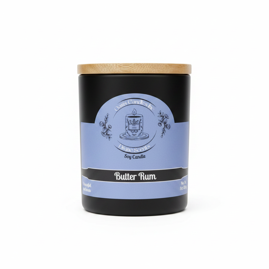 Butter Rum Candle – Clean Hero Shot