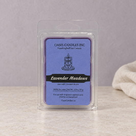 Lavender Meadows wax melts calming interior