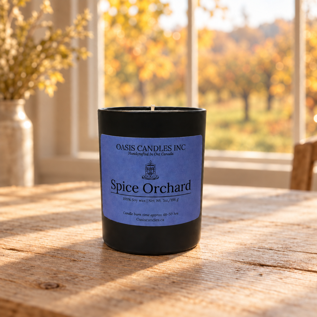 Spice Orchard orchard scene with revised label