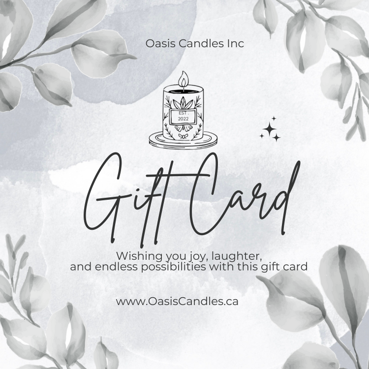 Oasis Candles Inc.  Gift card