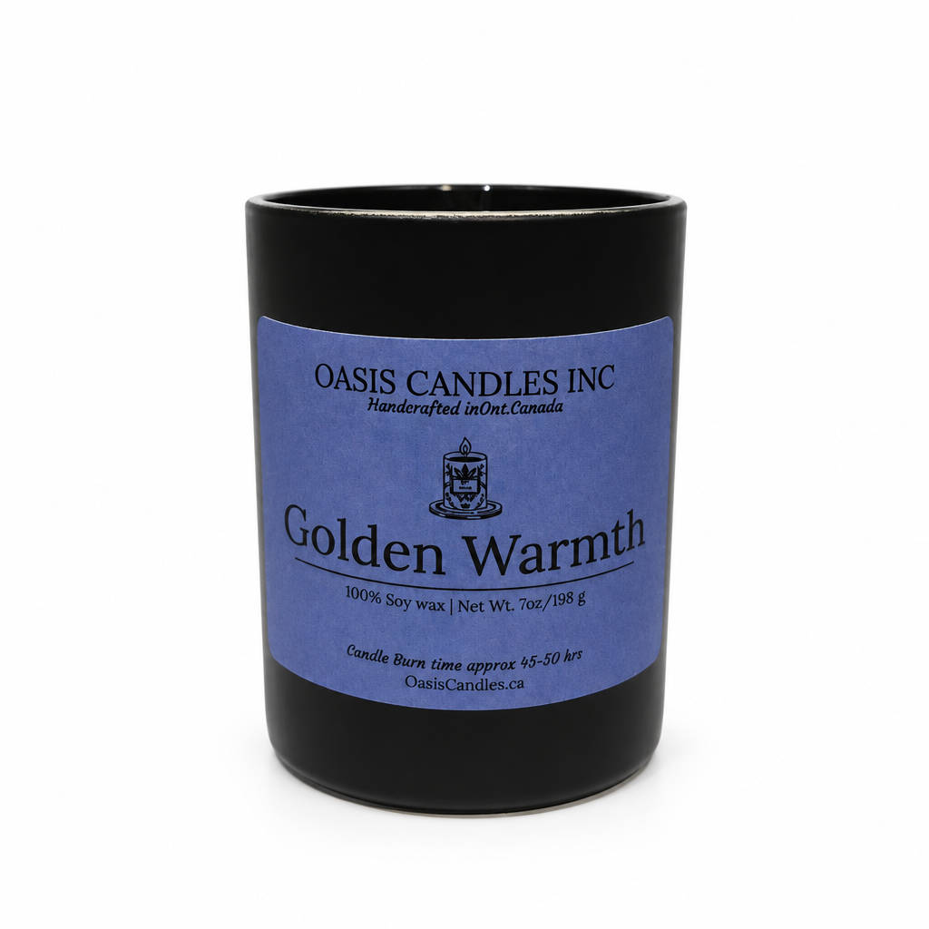 Golden Warmth solid white background
