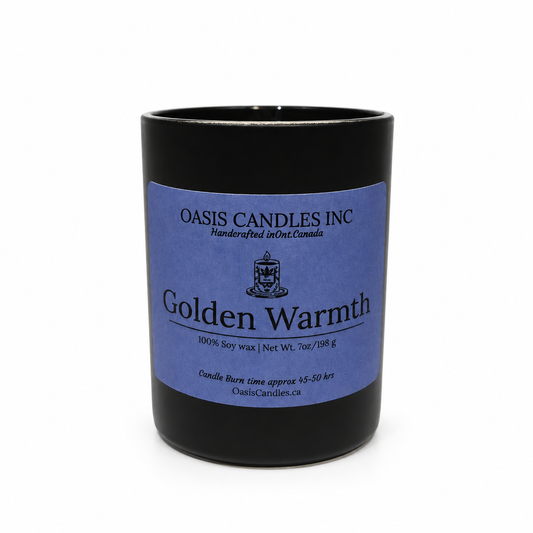 Golden Warmth solid white background