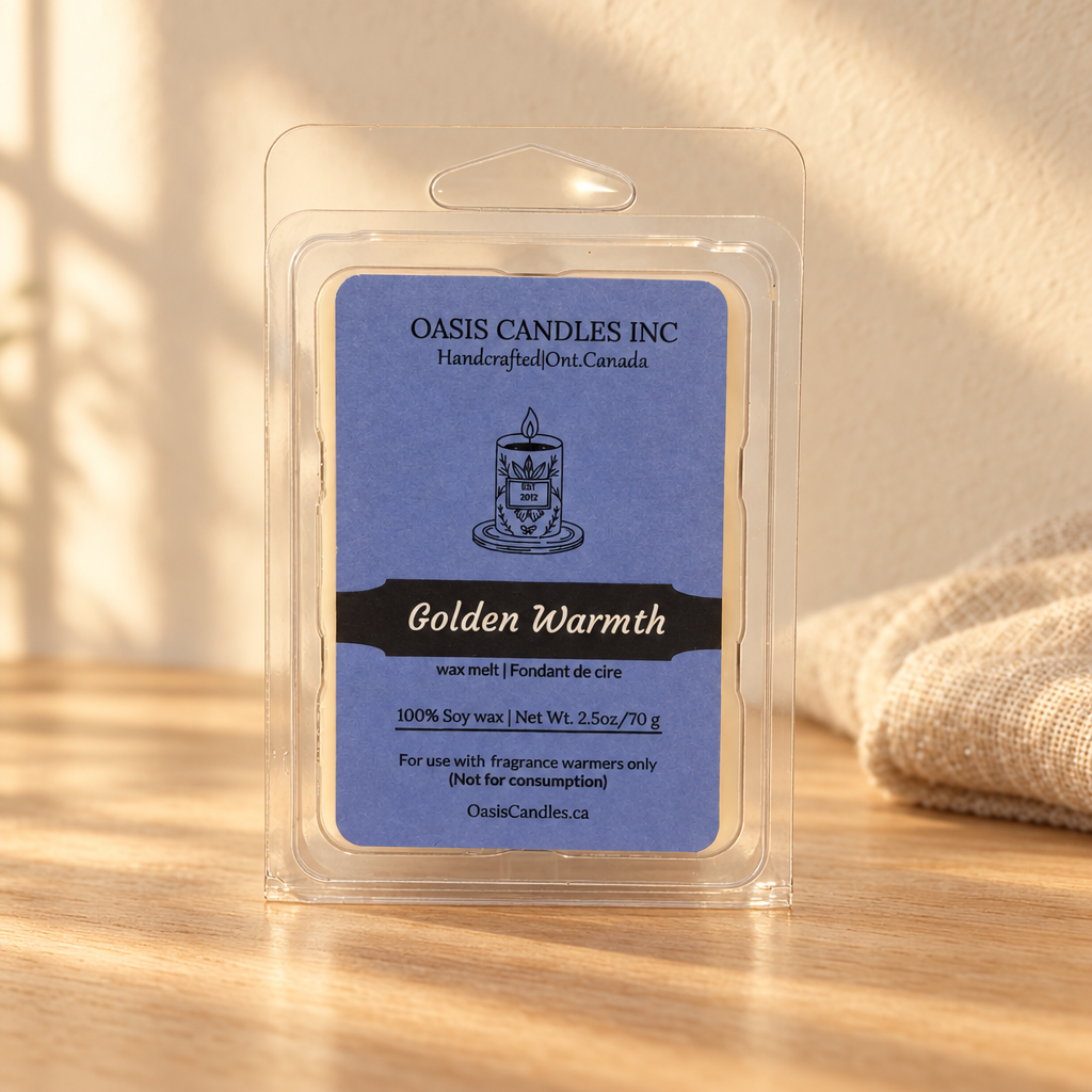 Golden Warmth wax melts sunlit scene