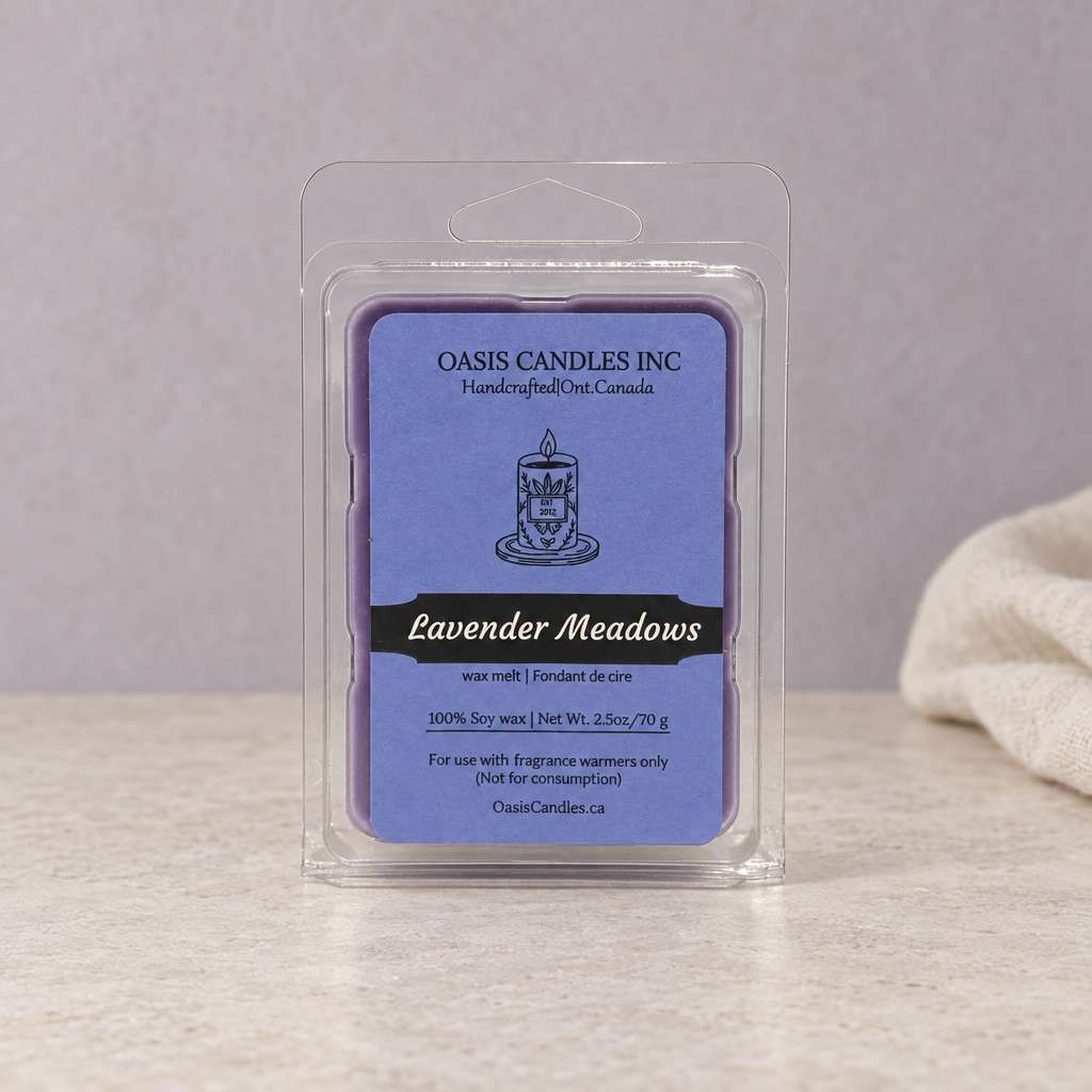 Lavender Meadows wax melts calming interior