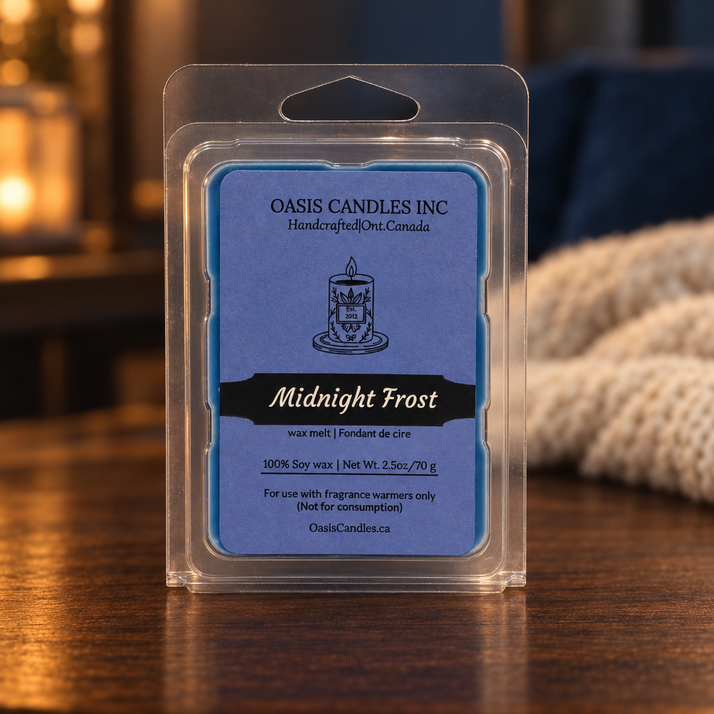 Midnight Frost wax melts evening scene