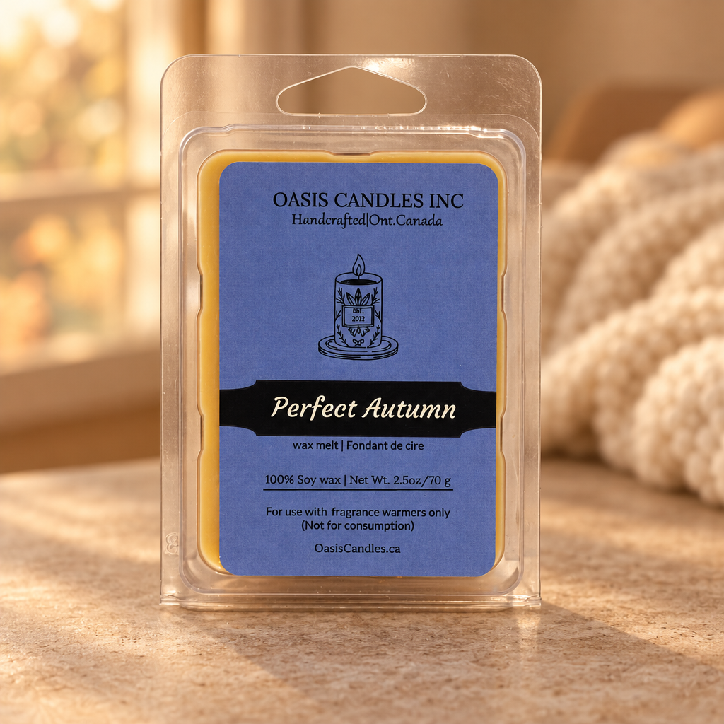 Perfect Autumn wax melts cozy evening scene