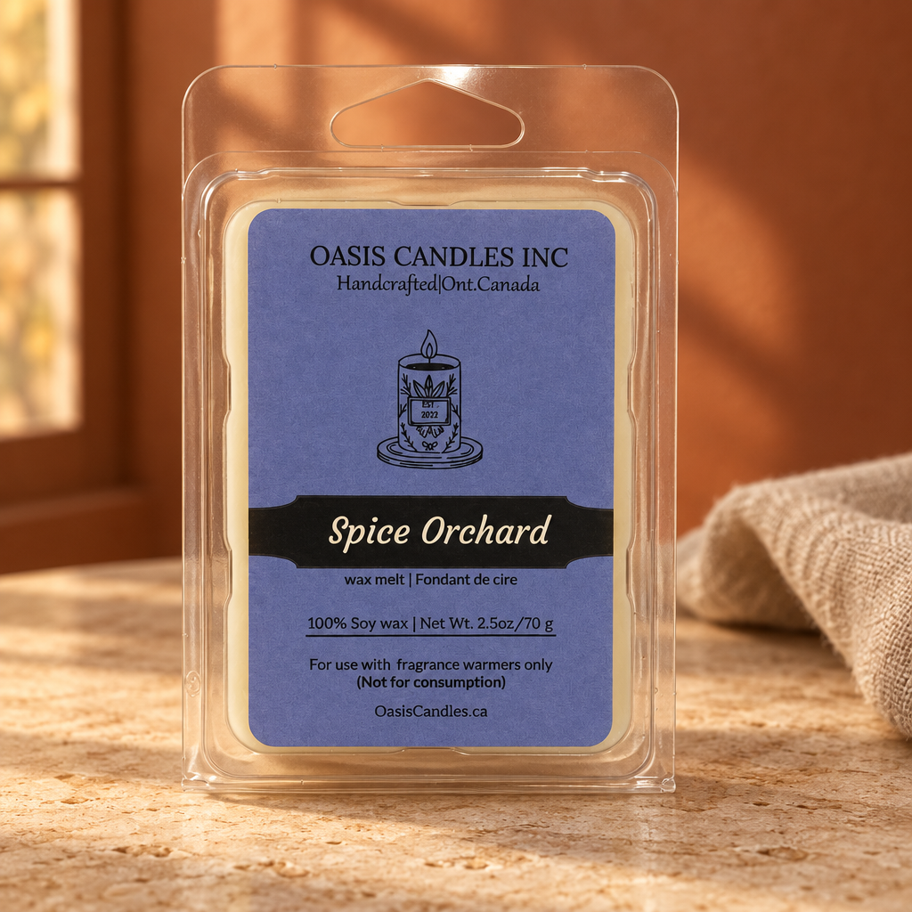 Spice Orchard wax melts terracotta scene